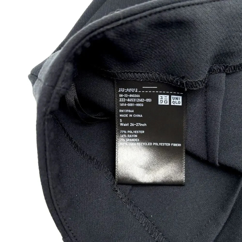 Uniqlo | Skirts | Uniqlo Black Polyester Blend Mid Rise Stretch Aline ...